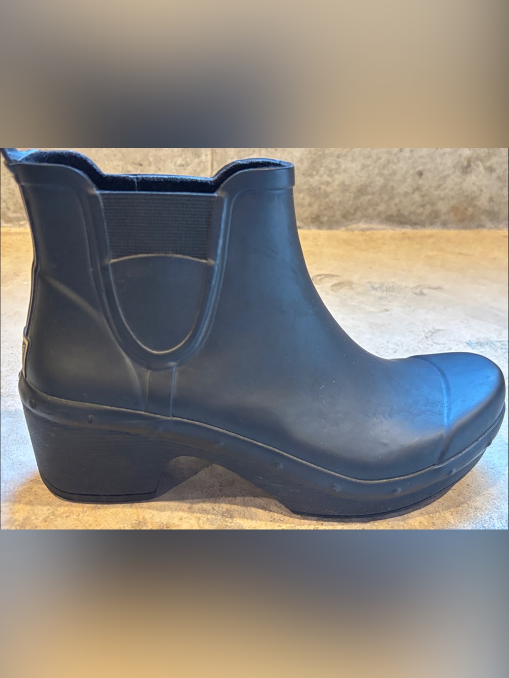 Dansko Black Women's Platform Chelsea Rain Booties